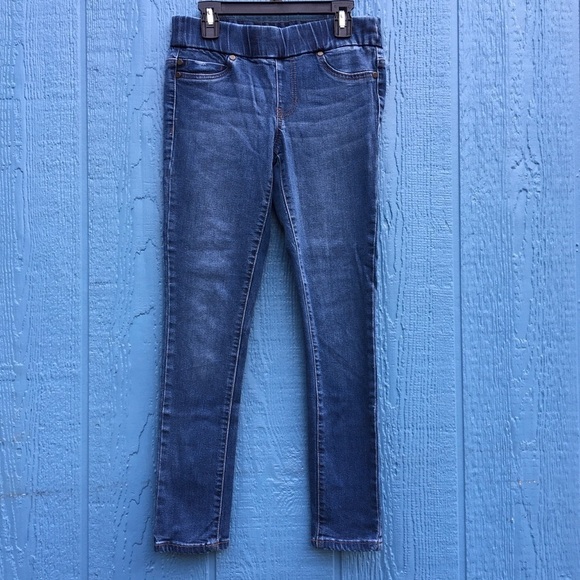 Liverpool Sienna Pull On Leggings Jeans Pants Jeggings Blue Elastic Distressed 0 - Picture 2 of 6